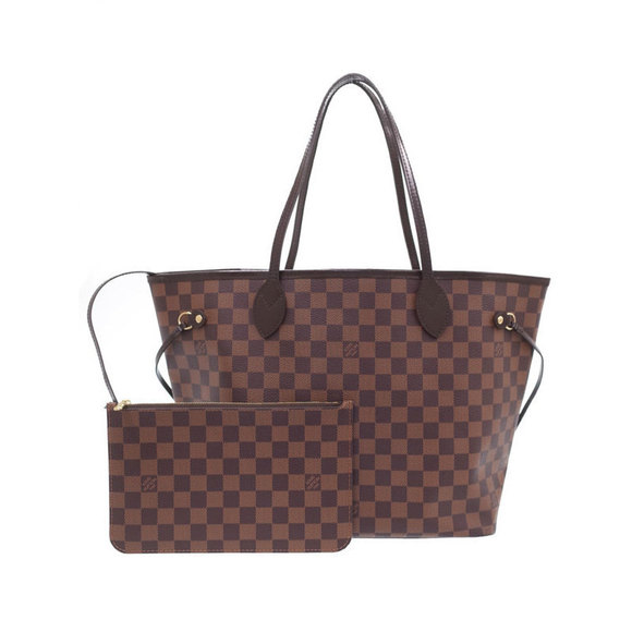 Louis Vuitton Neverfull Pouch Bag Damier Tote - Picture 2 of 8